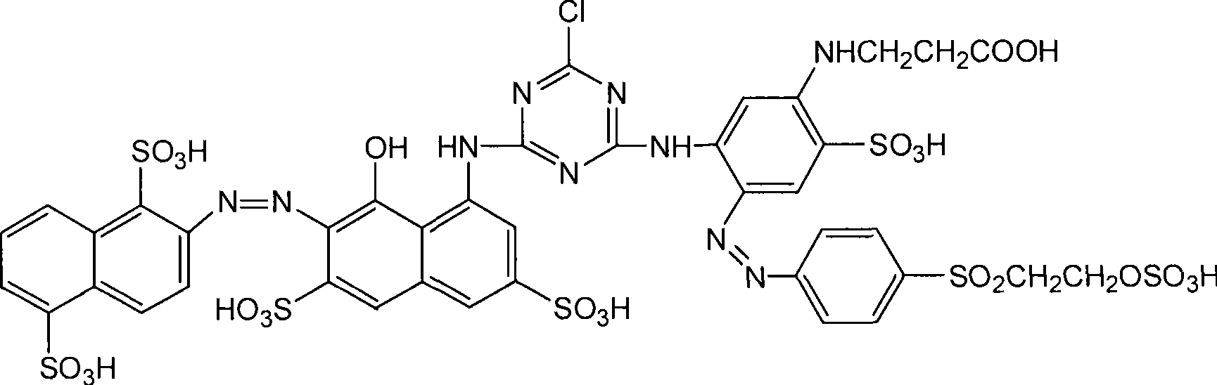 Red reactive dye composition and application thereof