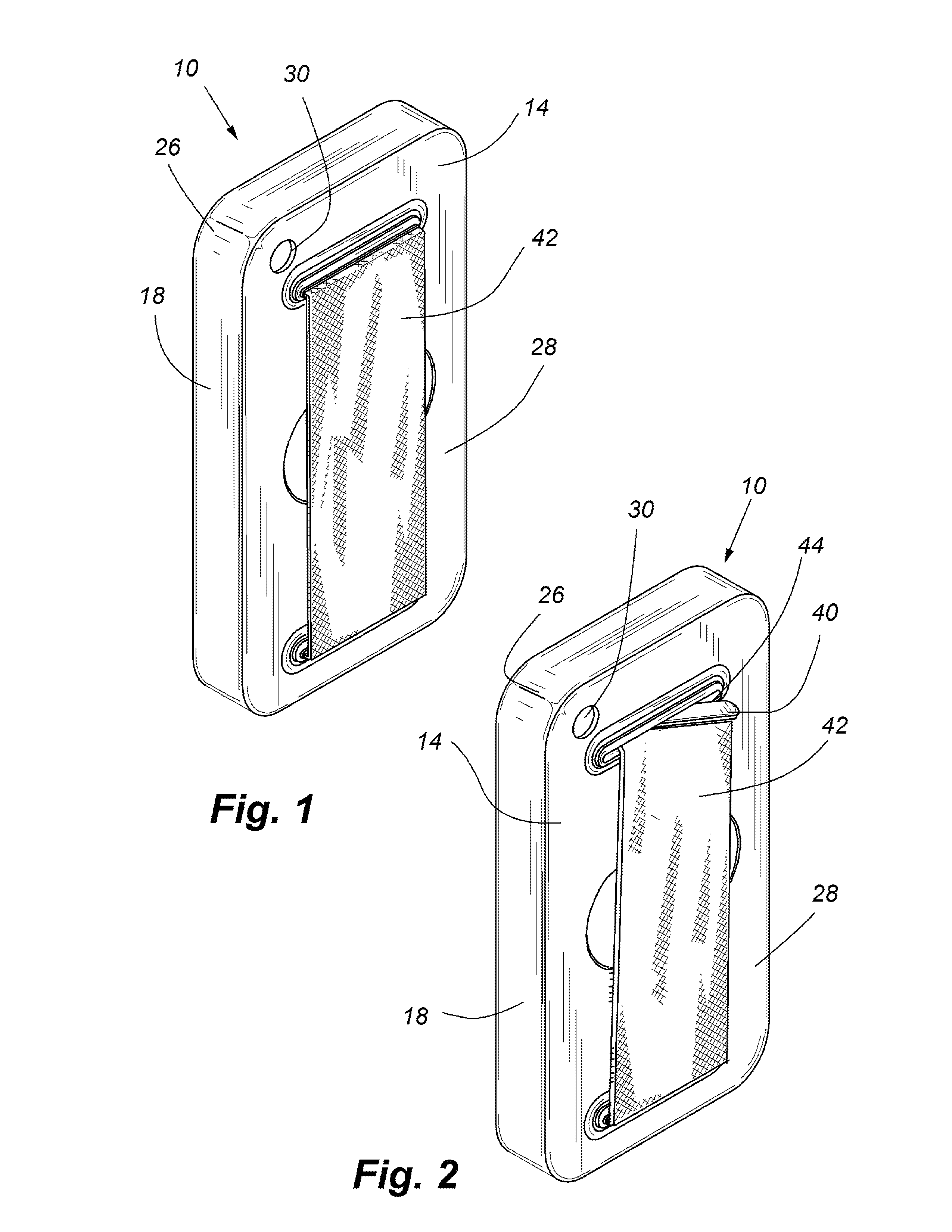 Case assembly for handheld electronic devices and method of use therefor