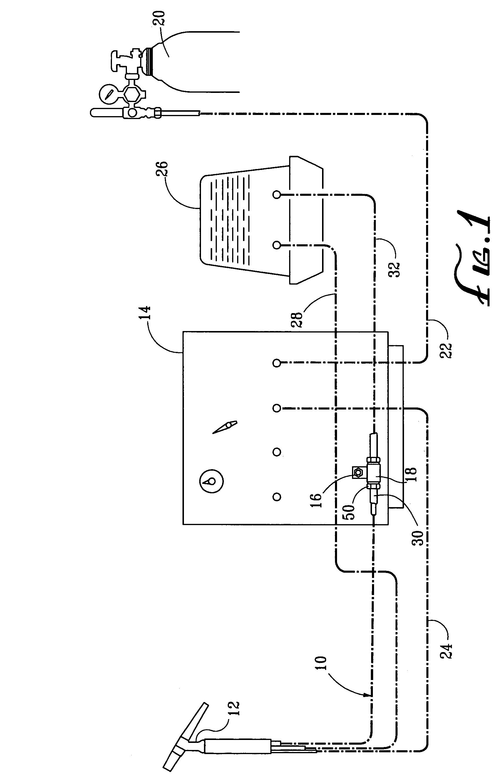 Power cable assembly for water and air-cooled welding torches