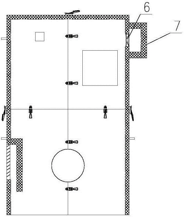 Silencing box for closed compartment of naval ship