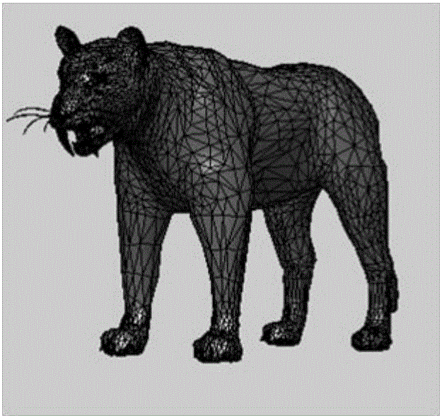 3D model watermarking method based on Beamlet line feature positioning