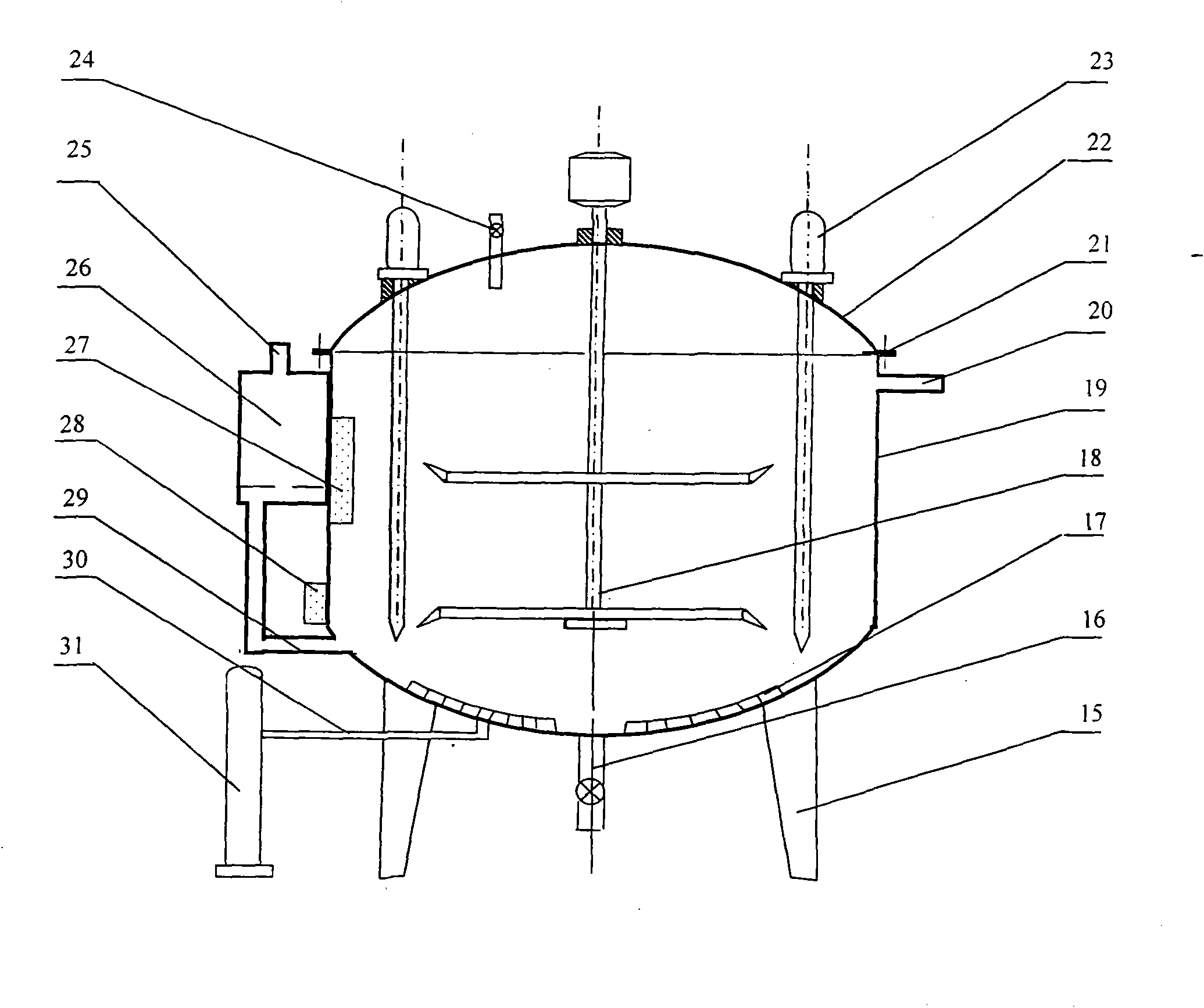 Pretreatment technique and equipment for degrading high-concentration organic waste water by power ultrasonic cavitation