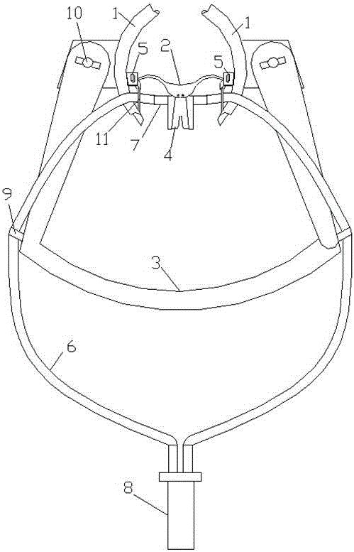 Saliva suction type mouth gag