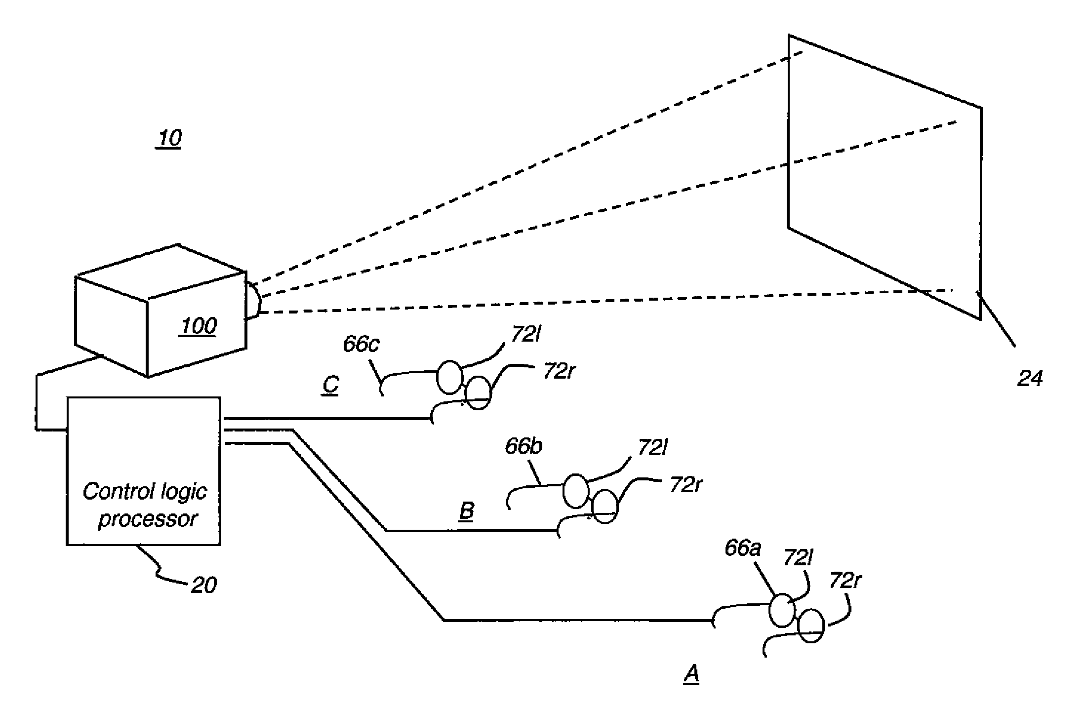 Stereoscopic display system with flexible rendering for multiple simultaneous observers