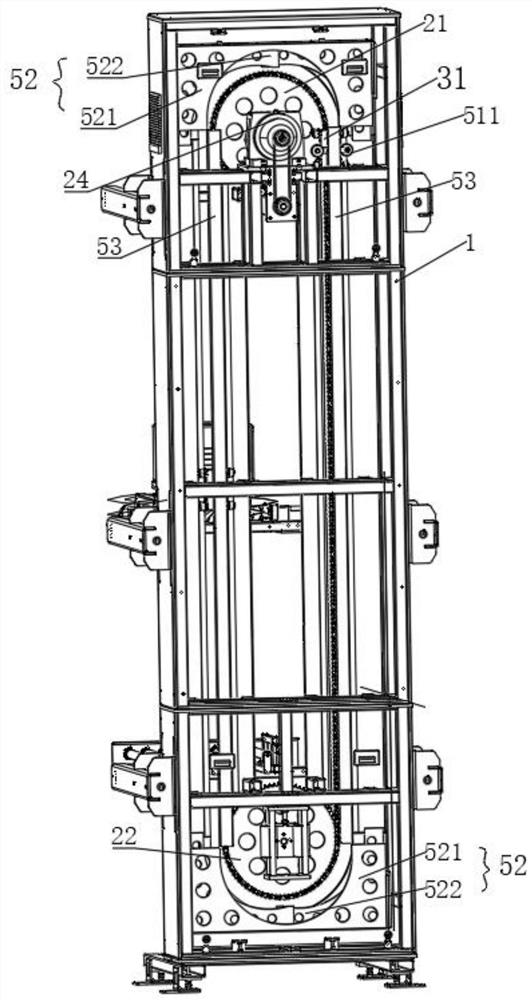 Continuous vertical automatic conveying device