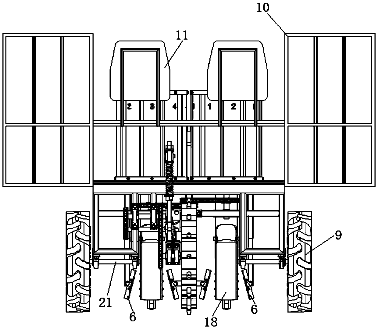 Single-plant multi-row planting mechanism for ganoderma lucidum planting and planting method thereof