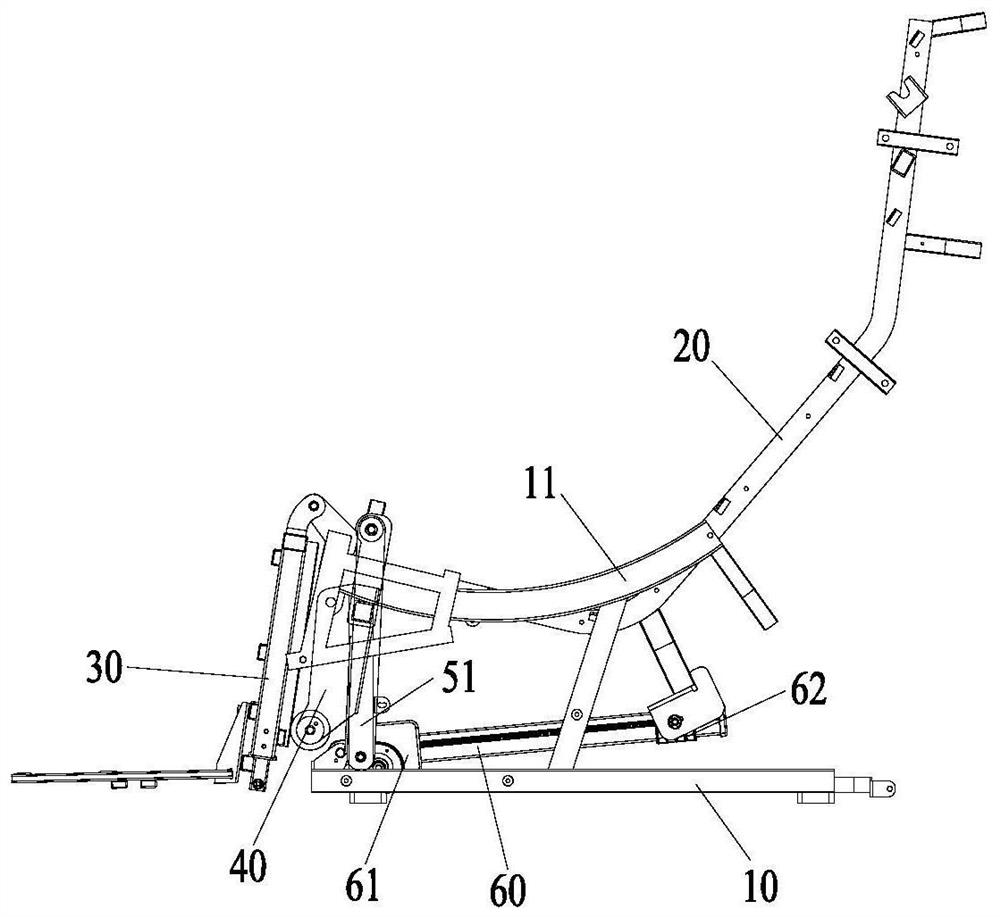 Chair frame and massage chair