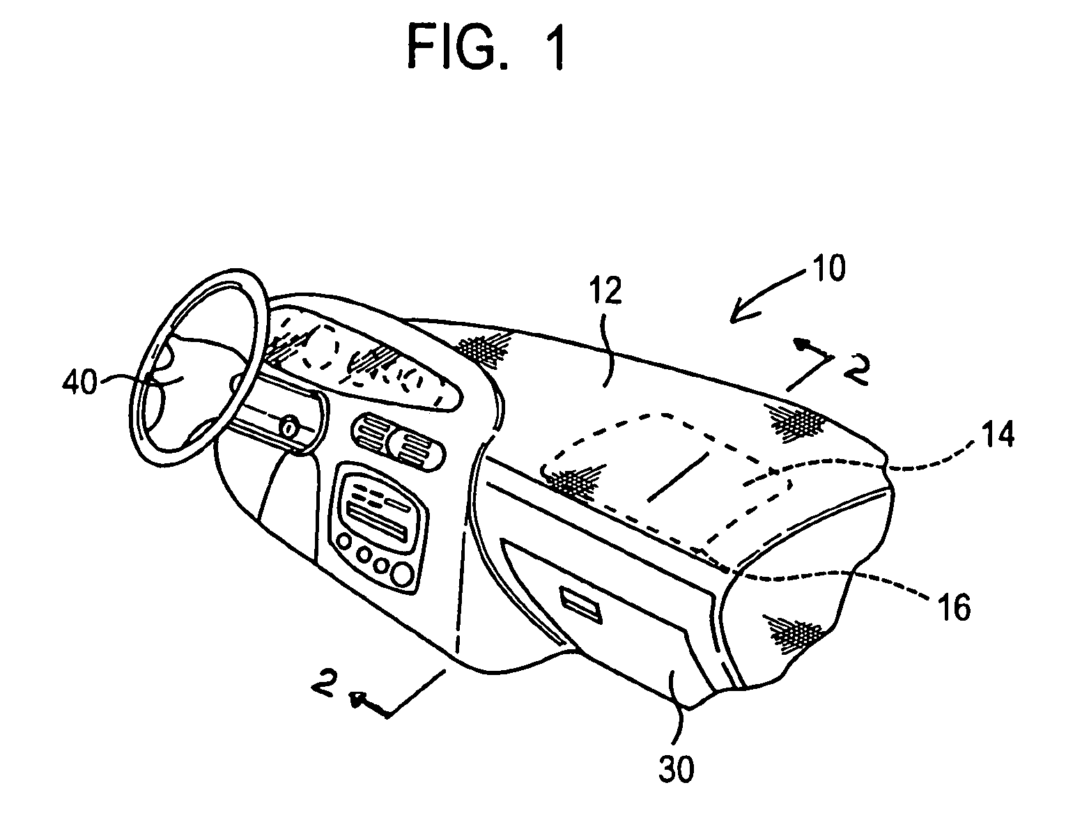 Pre-weakening of fabric covered airbag doors