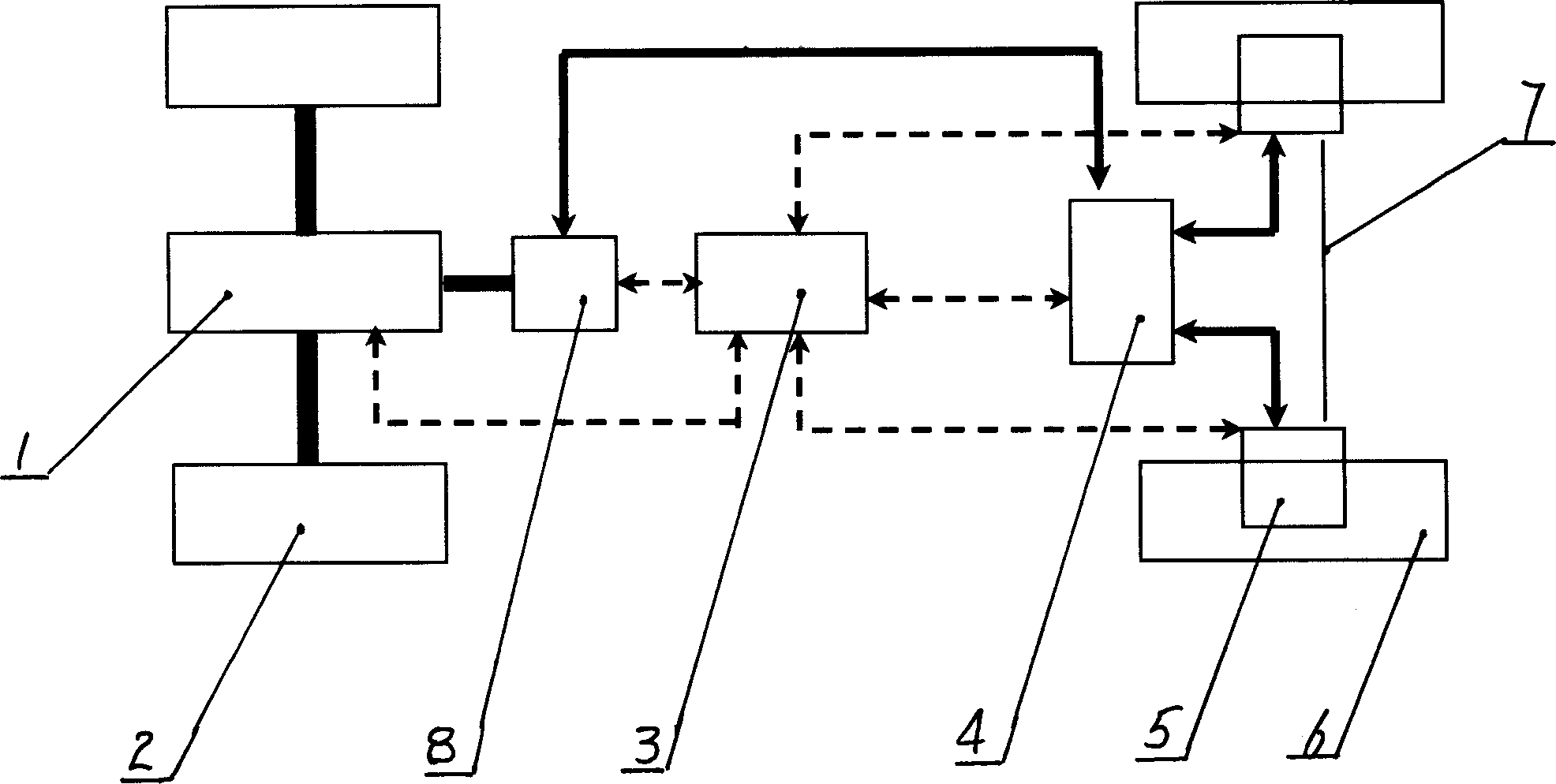 Driving system of mixed power vehicle