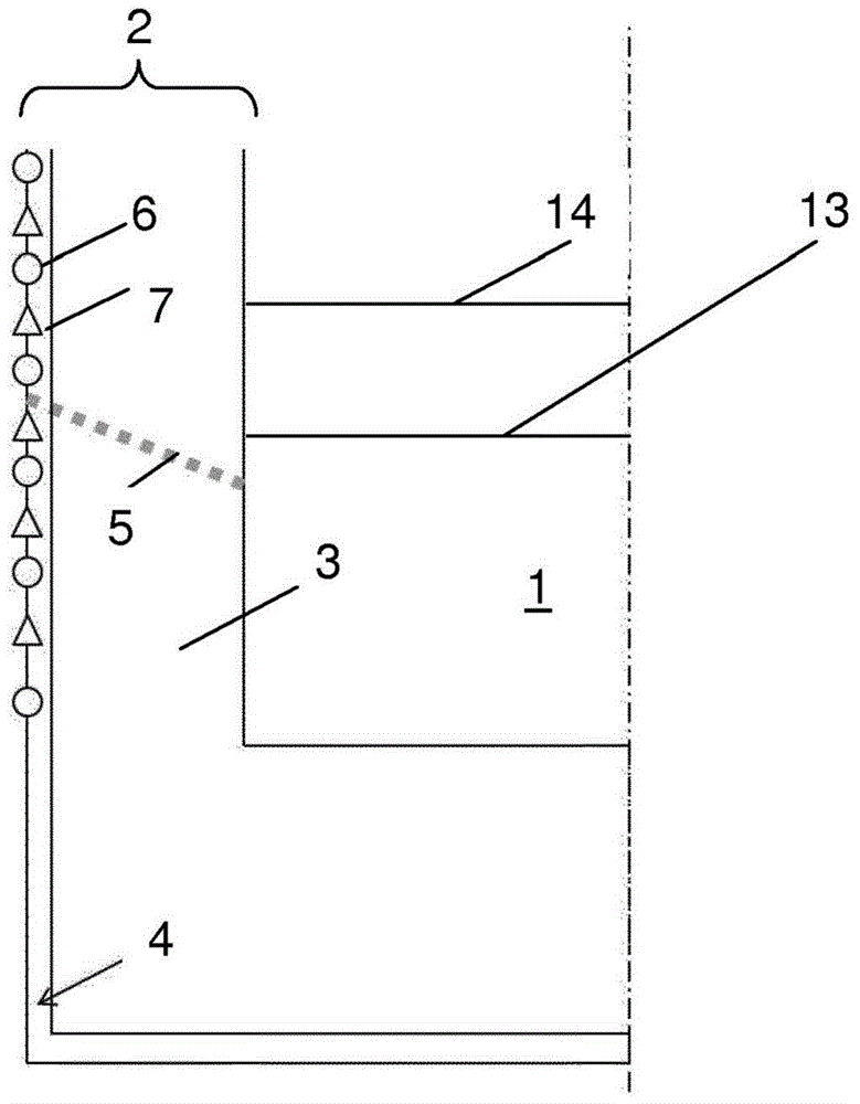 Method and device for measuring levels of cast-iron and slag in a blast furnace