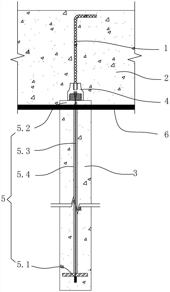 Retard-bonded prestressed uplift pile connecting device and construction method thereof