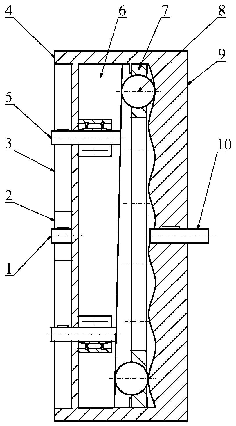 Two-stage closed type cylindrical sine end surface movable teeth reducer