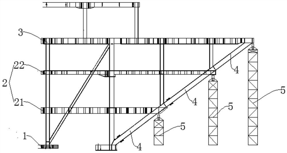 Construction method beneficial to horizontal force resistance of multi-layer special-shaped steel structure building
