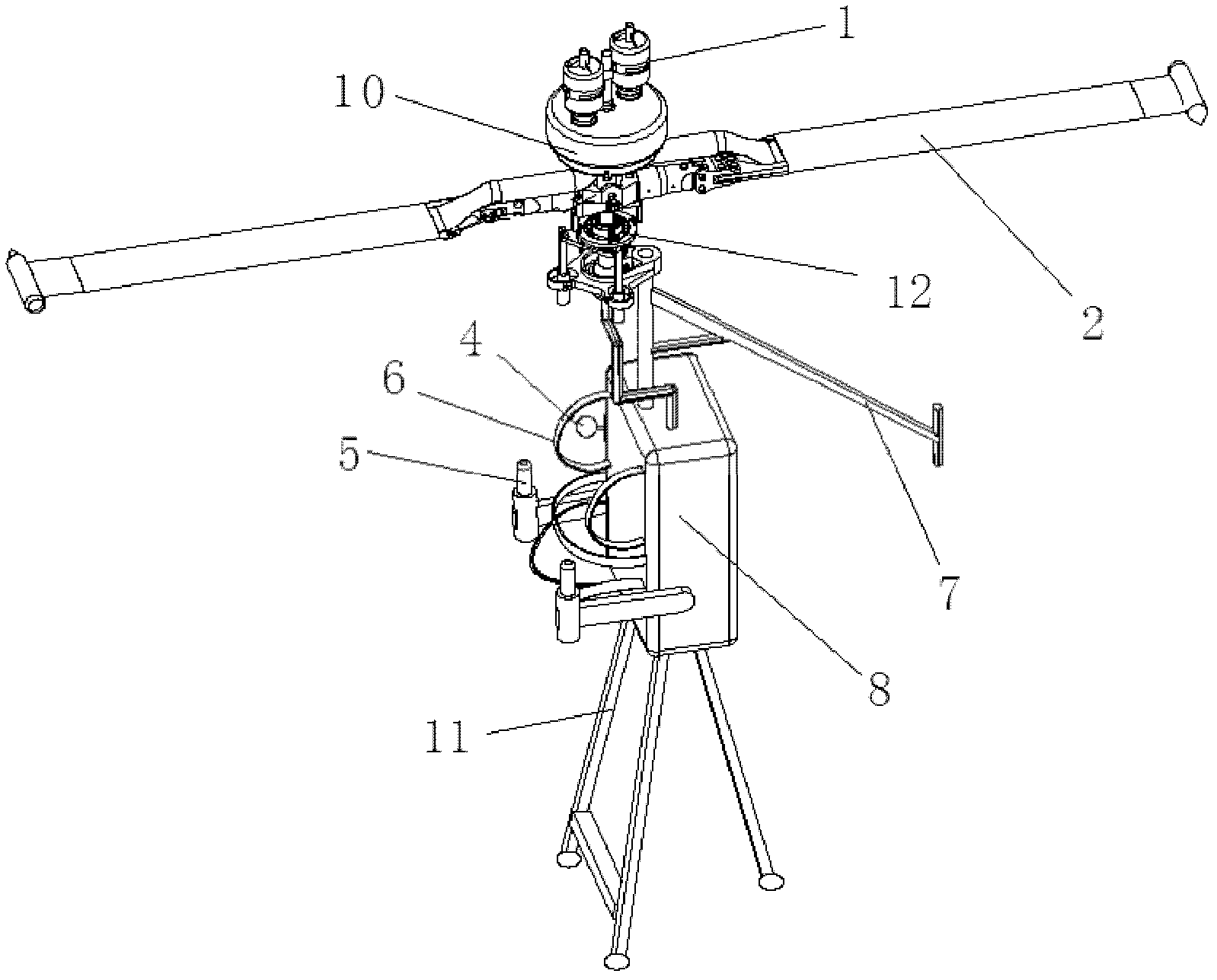 One-man flight vehicle capable of jetting at points of rotor blades