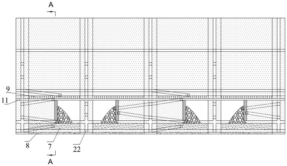 Hanging wall crushing gentle-inclined thick and large ore body filling mining method