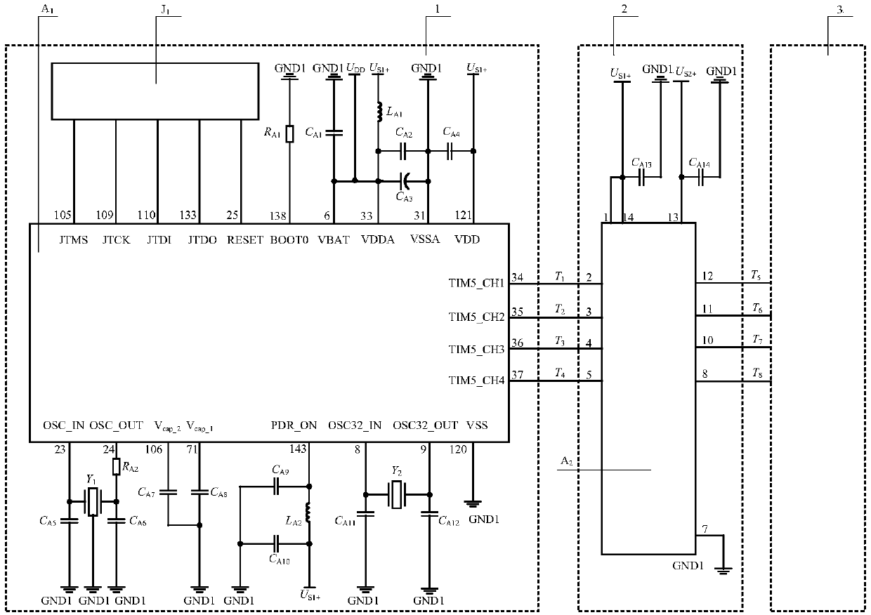 PWM wave based multi-channel 4-20 mA control command converting system