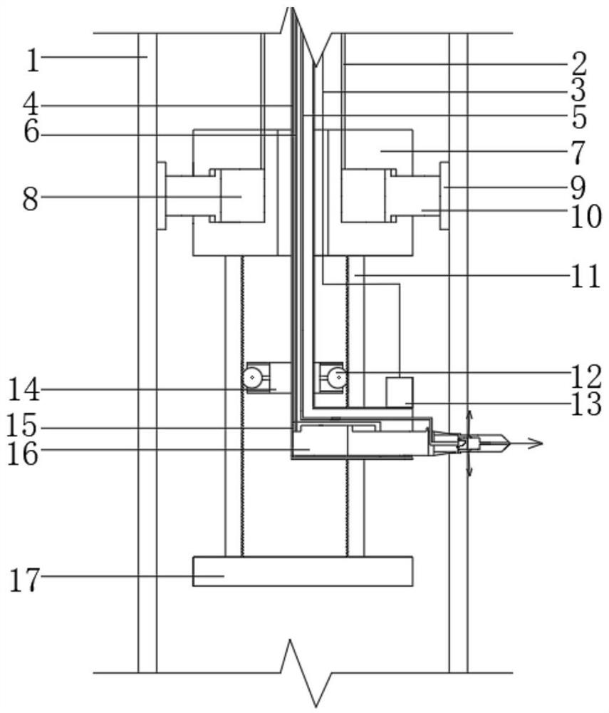 Jacking type slurry pouring operation device