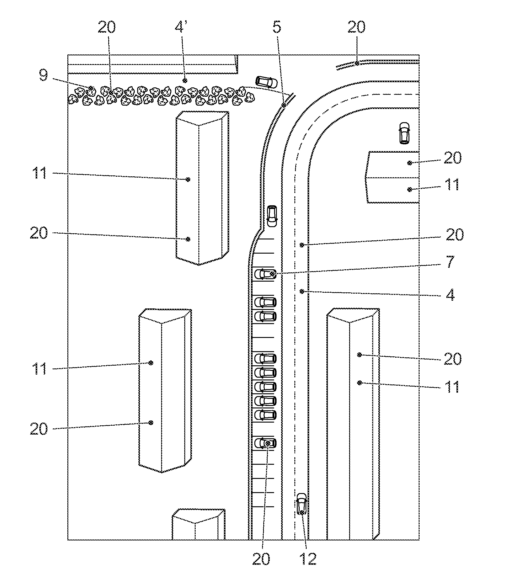 Method and device for the localization of a vehicle from a fixed reference map