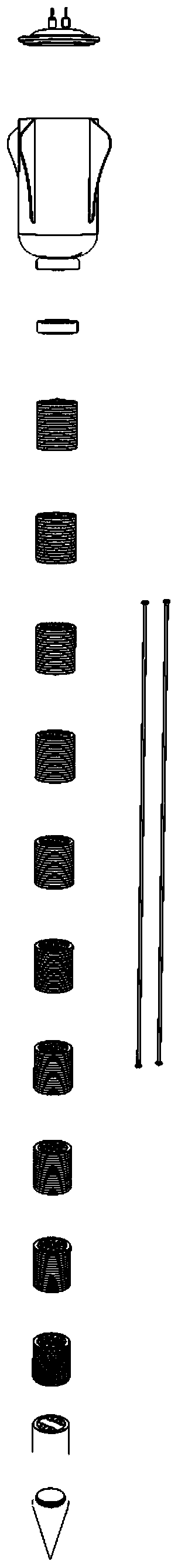 High-space resolution composite electrode cross detection method