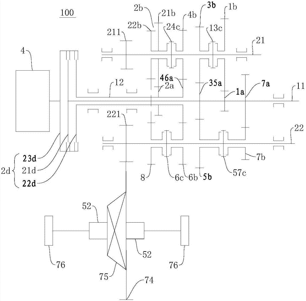 Power driving system and vehicle