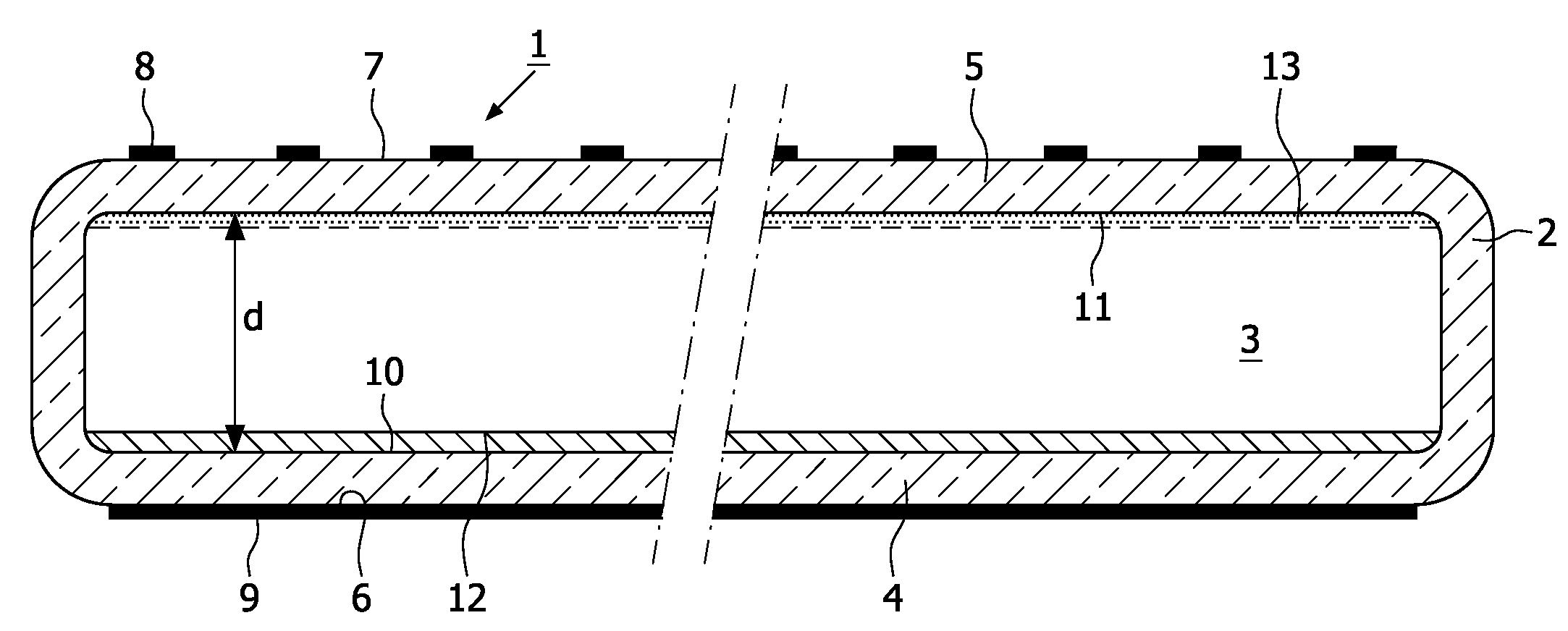 Discharge lamp comprising uv-phosphor