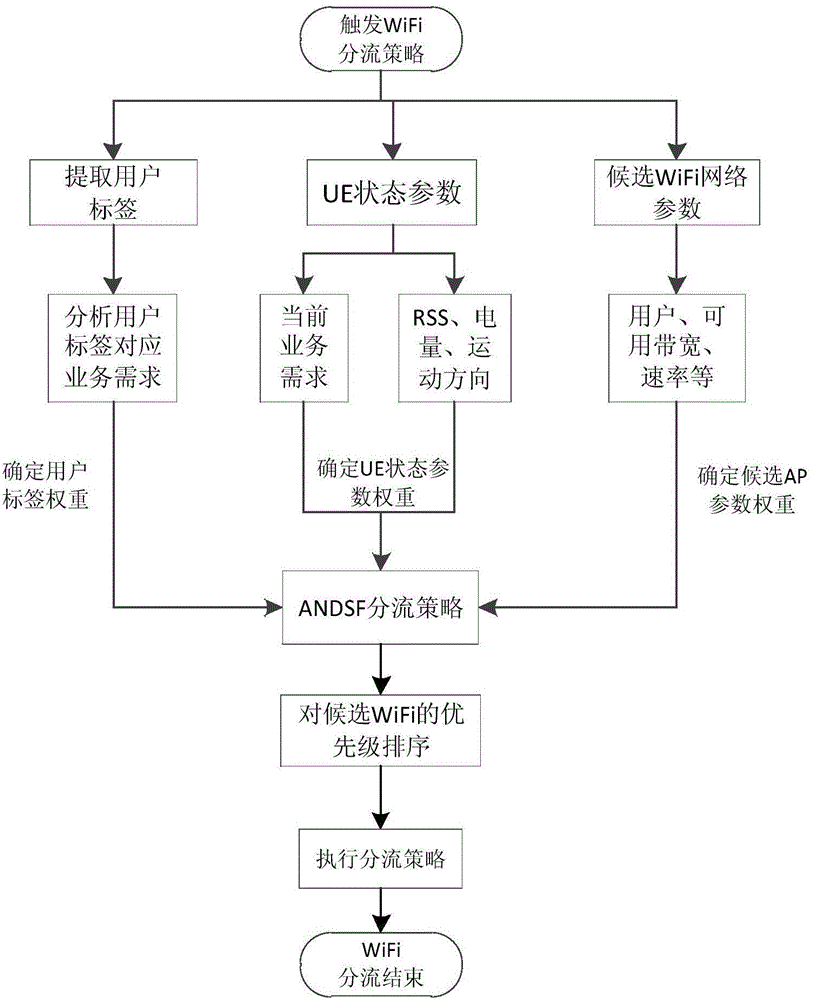 User tag based shunt method and system in 5G network