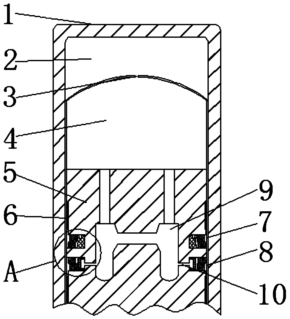 Combined piston sealing element