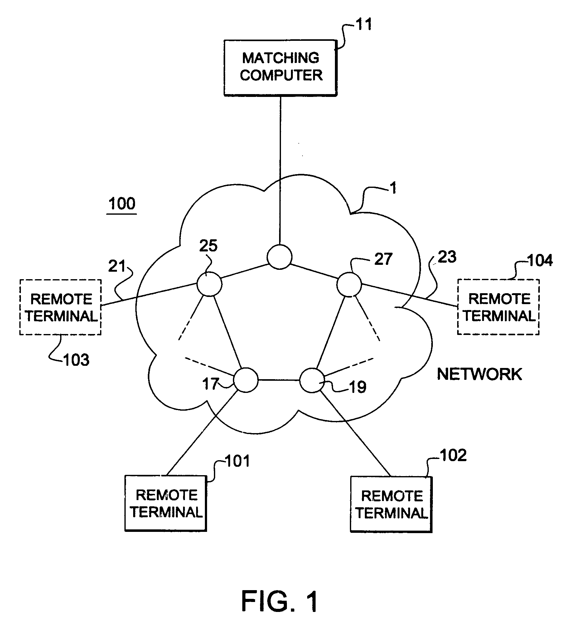 Matching computer of a negotiated matching system