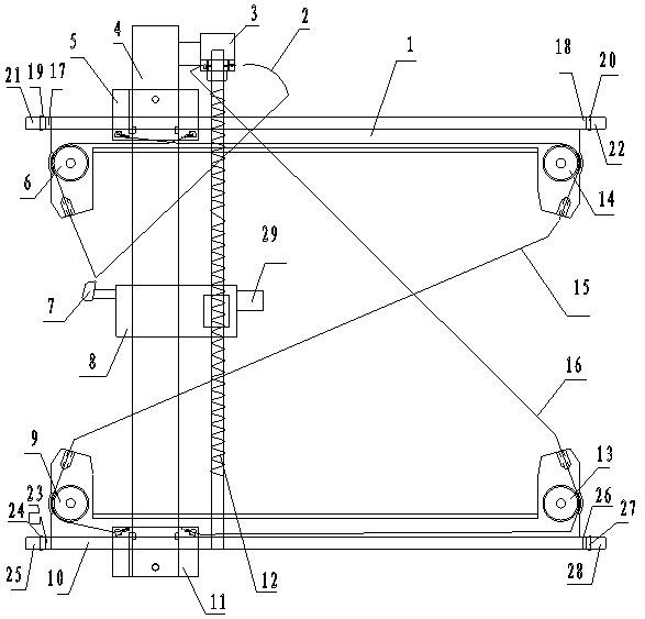 Cutting knife climbing rod with unchanged climbing angle for rubber tree tapping machine