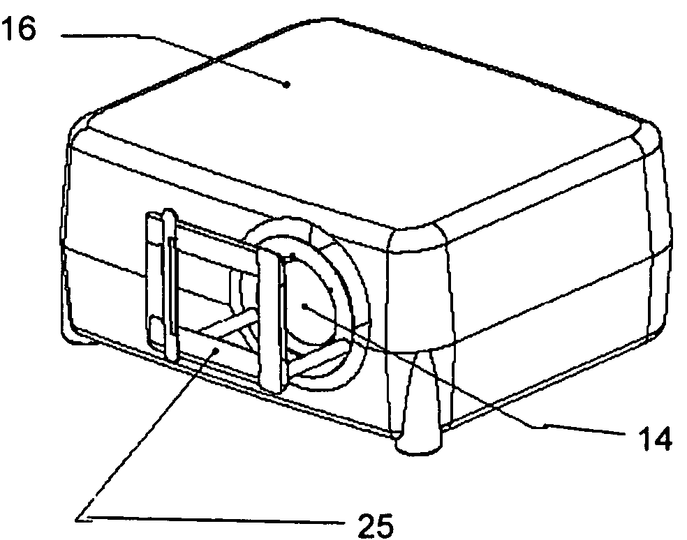 Opto-mechanical filter for blending of images from a digital projector