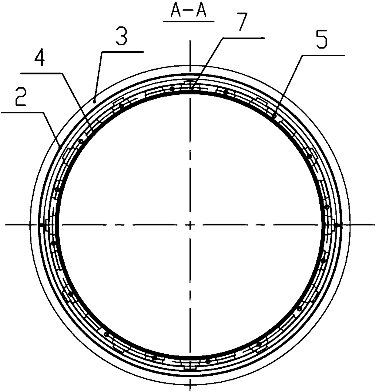 A cylinder of a rotary water spray cooling device