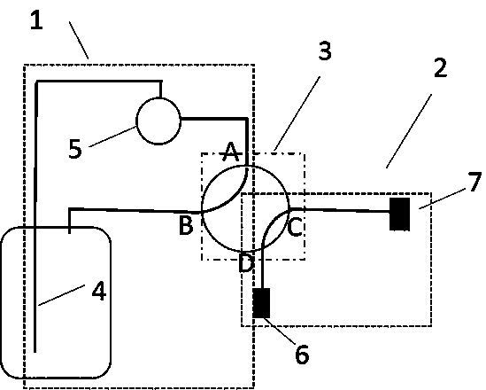 Biological reaction process on-line cyclic sampling device and sampling method