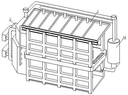 A municipal building with high-rise automatic ventilation and temperature control structure