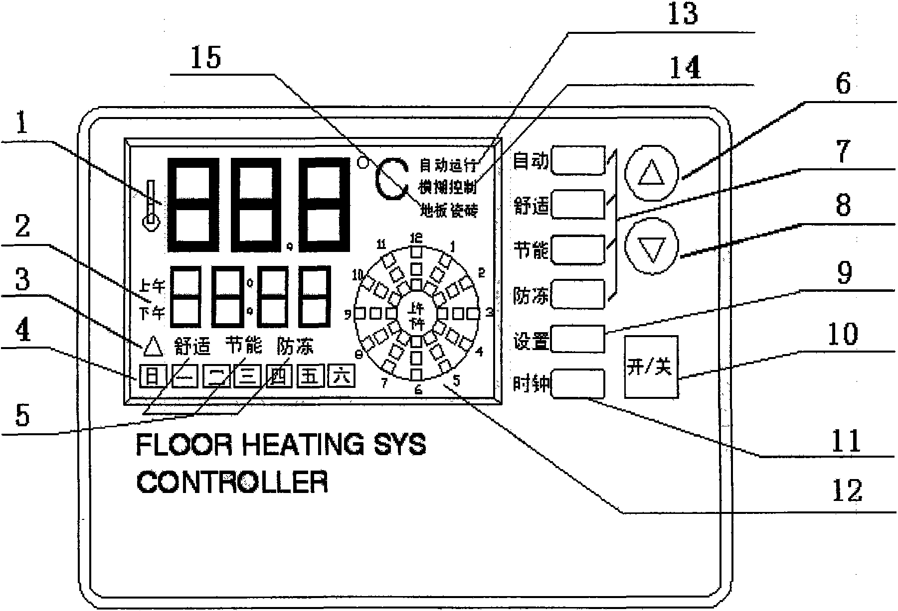 Intelligent temperature controller for expectant temperature control of floor heating and working method thereof