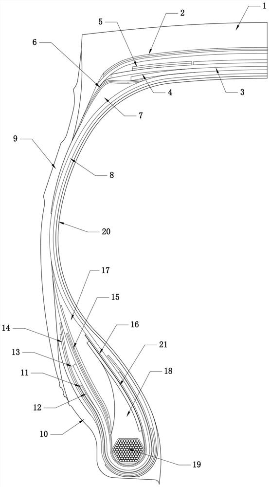 Heavy-load radial tire and manufacturing method thereof