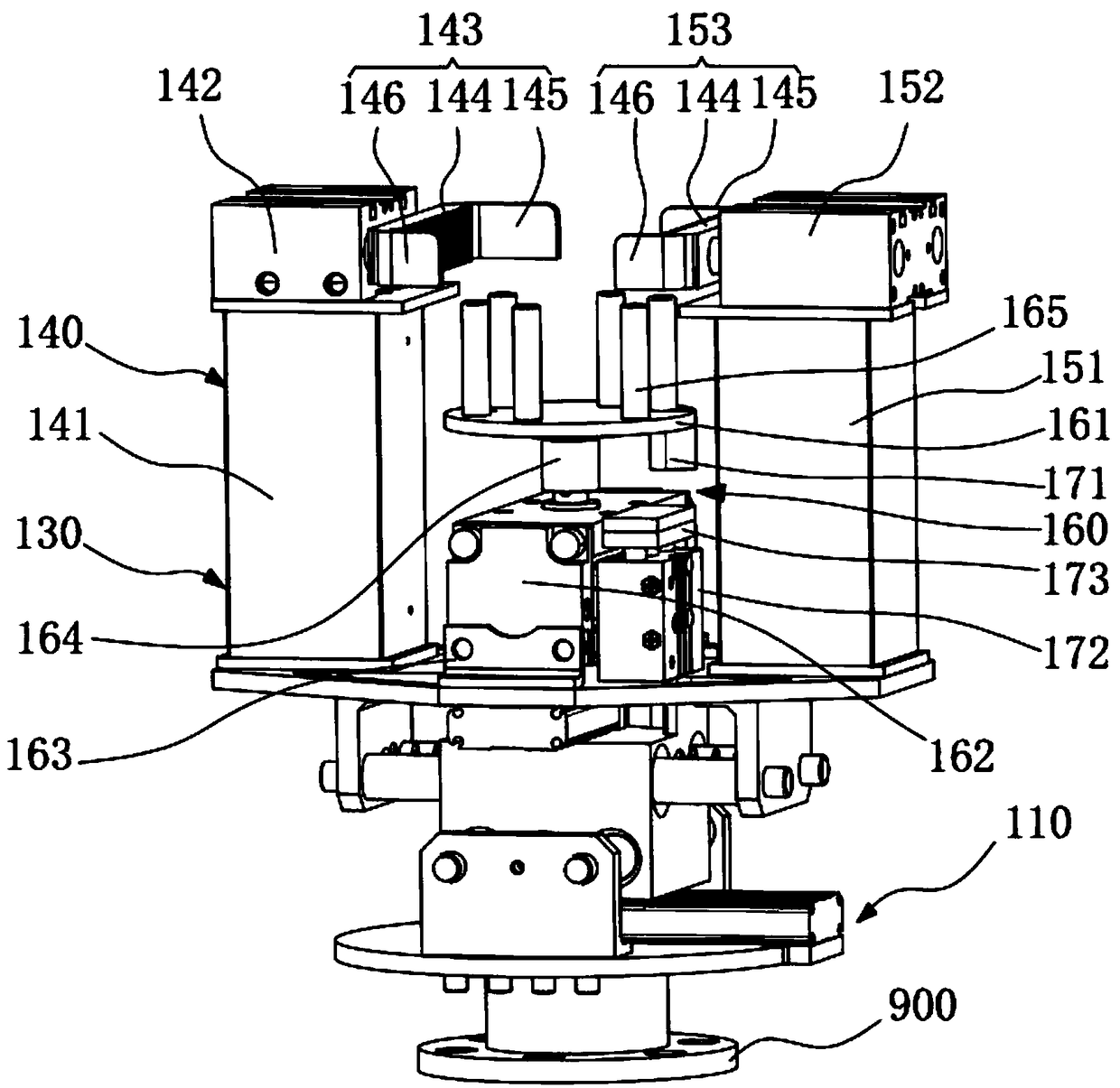 Multifunctional dismounting and mounting device for container semi-automatic twist lock