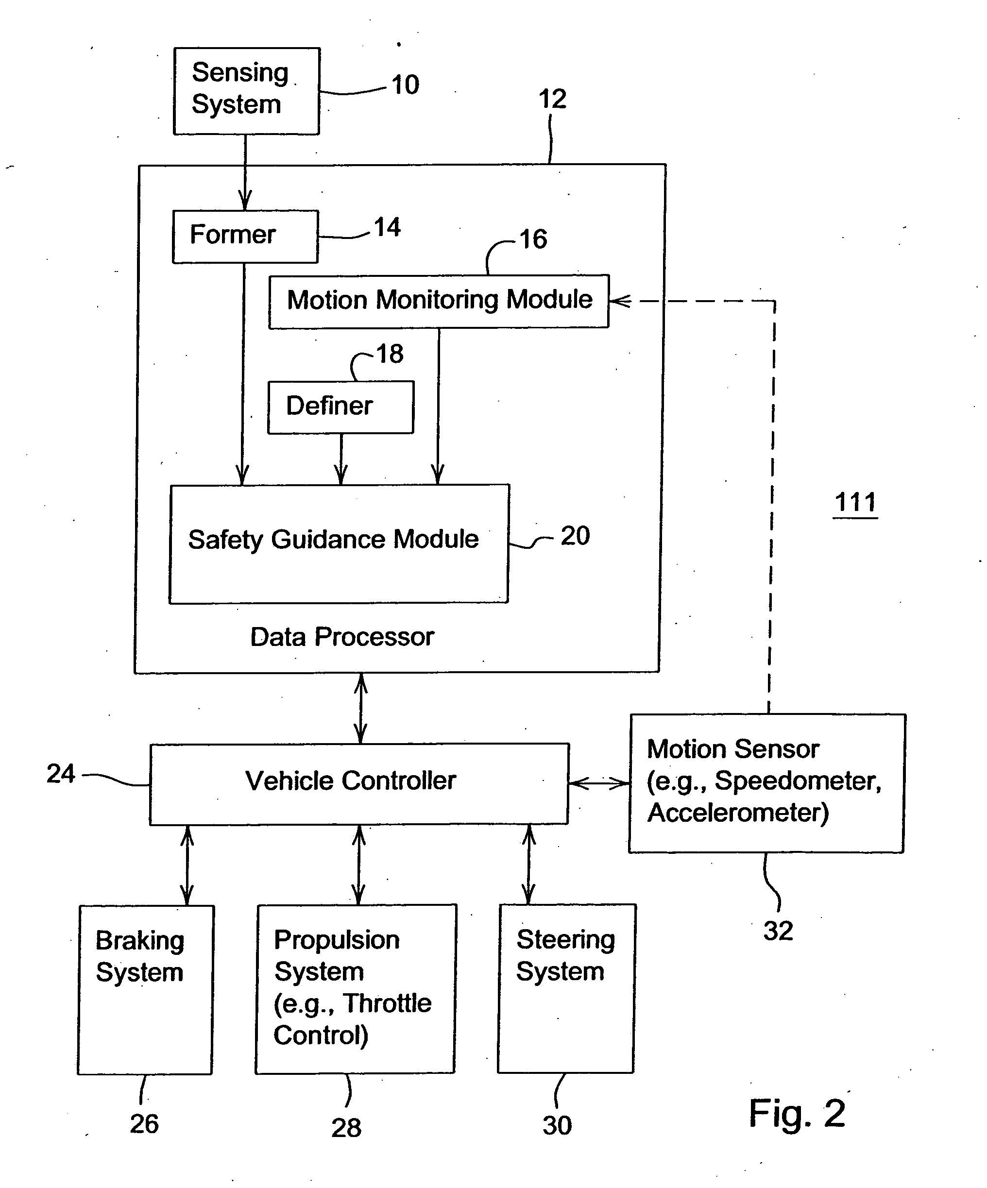 System and method for providing a safety zone associated with a vehicle