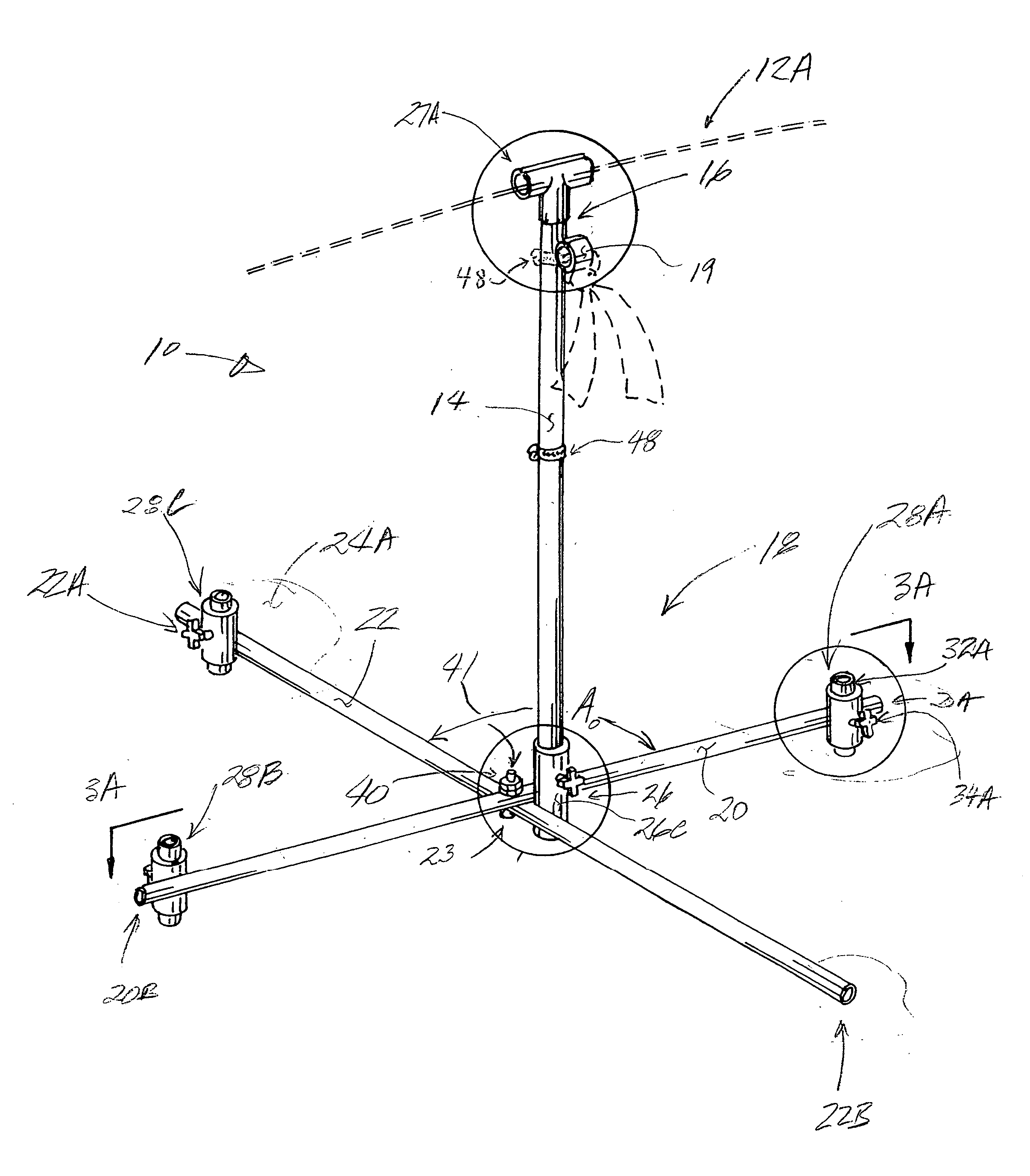 Support stand assembly and method