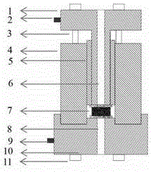 Device and method for testing electric conductivity of powder material and impedance of membrane electrode