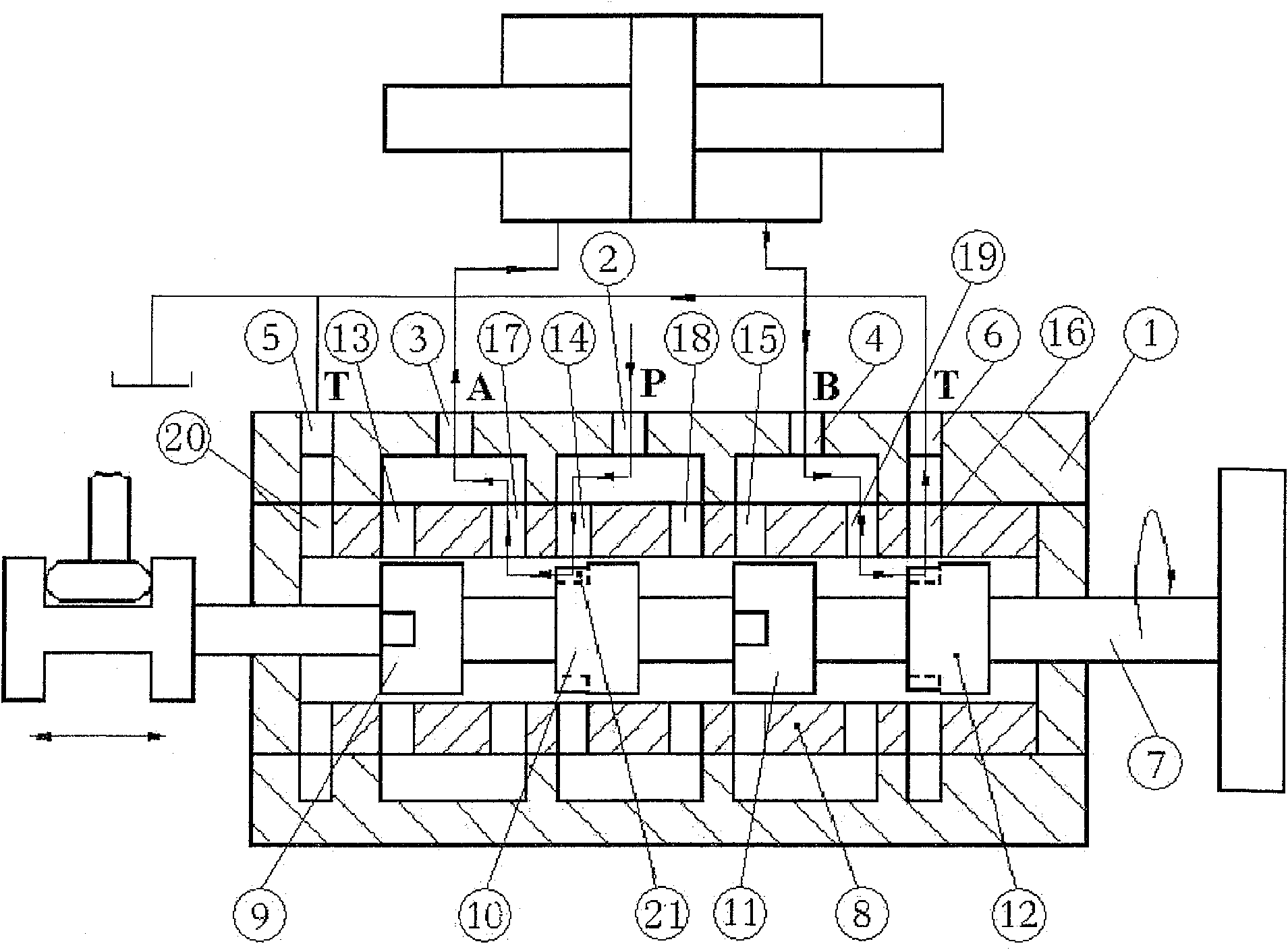 Electrohydraulic excitation controlling valve