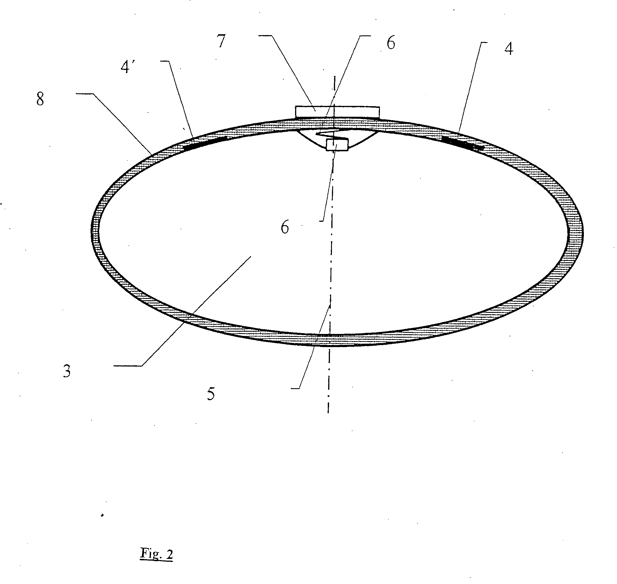 Device for measuring the body core temperature