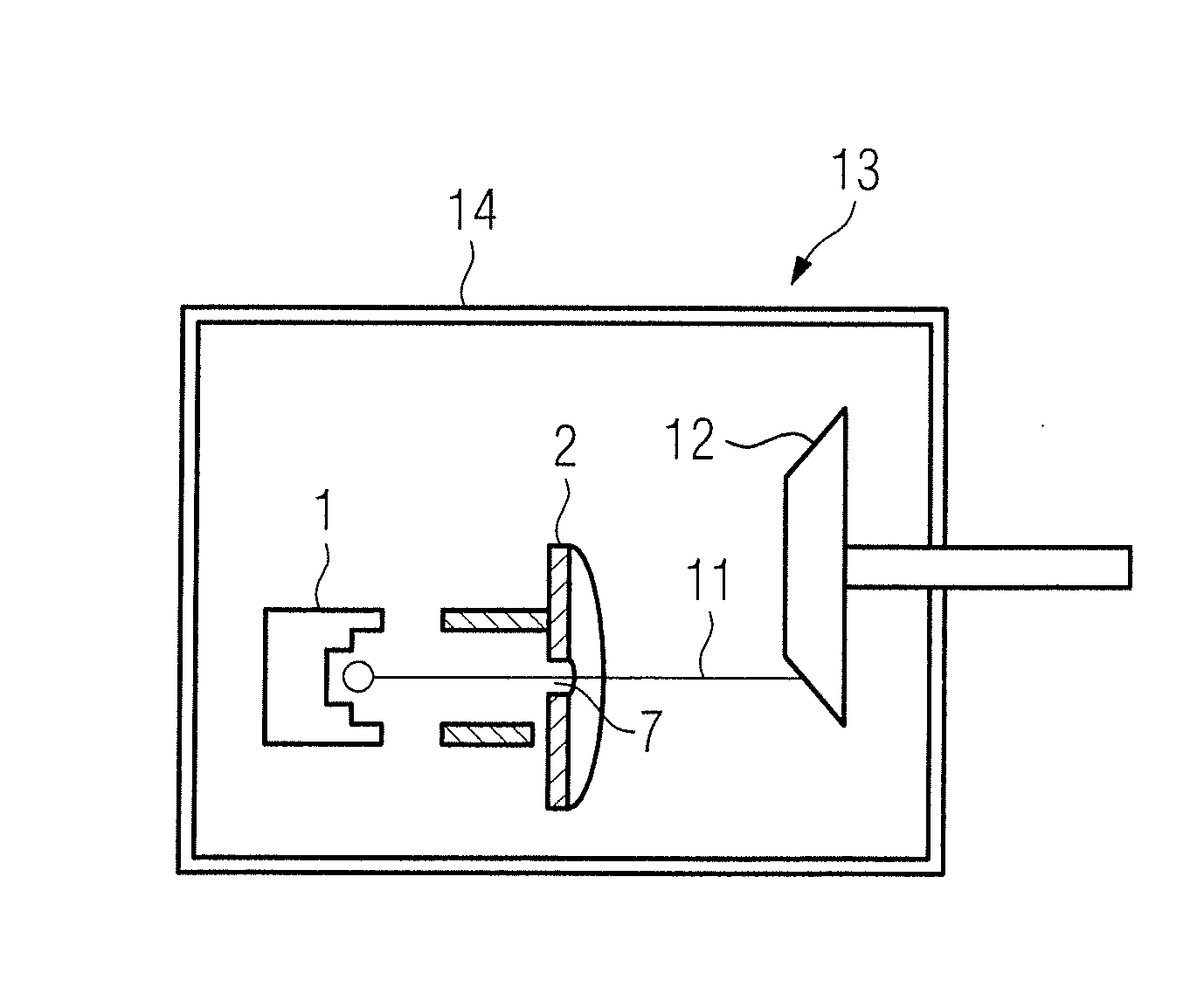 Device and method to control an electron beam for the generation of x-ray radiation, in an x-ray tube