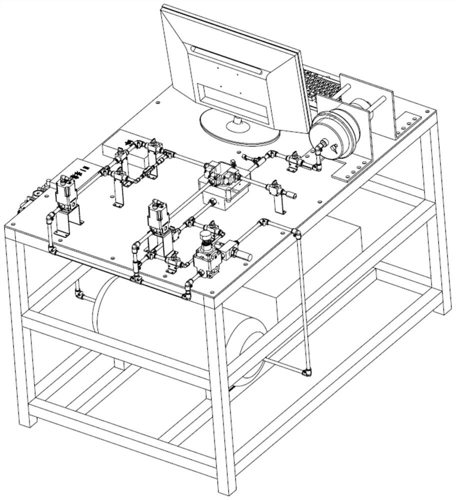 Testing device and testing method for automatic pressure regulating valve of electric control pneumatic braking system