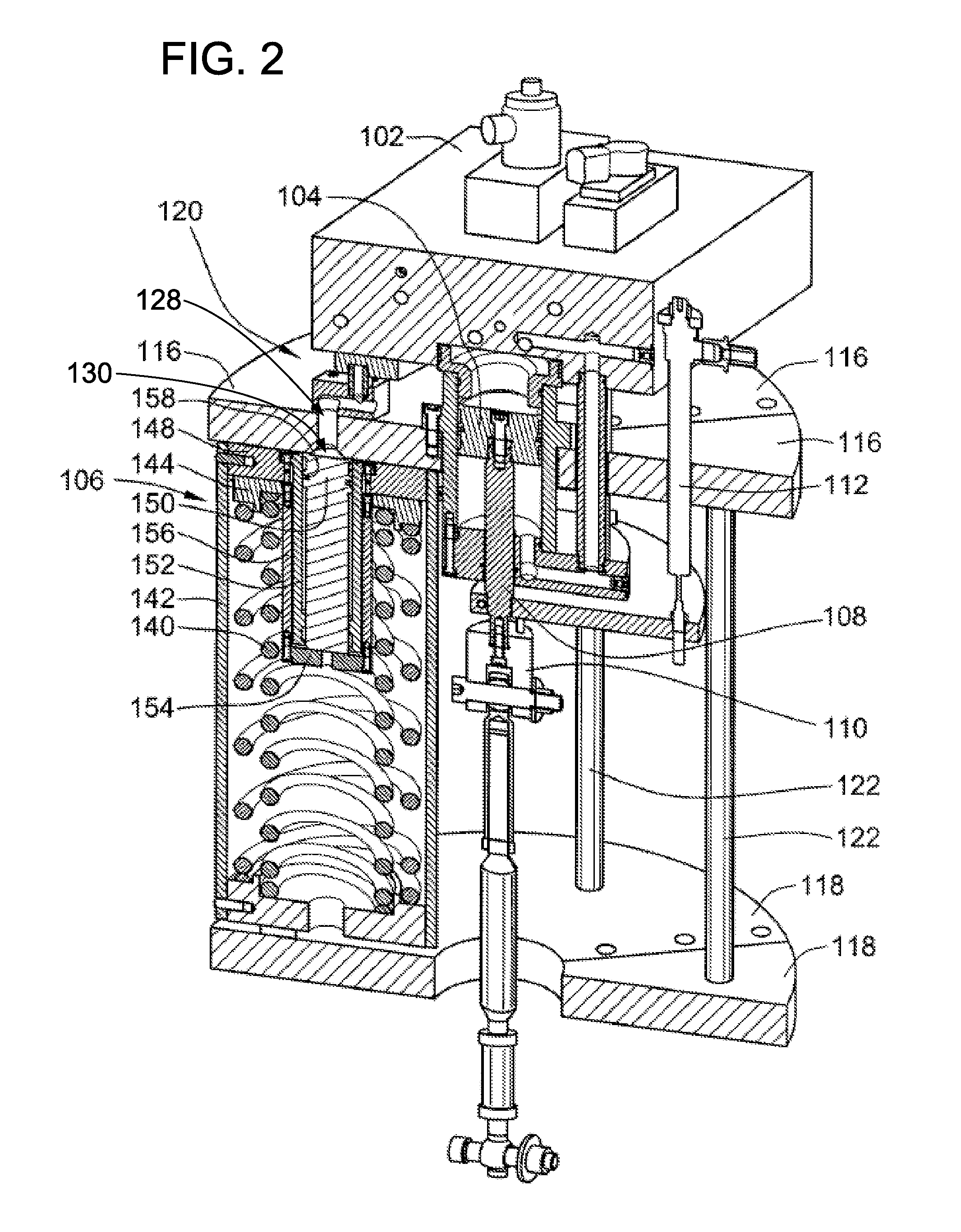 Electro hydraulic actuator with spring energized accumulators