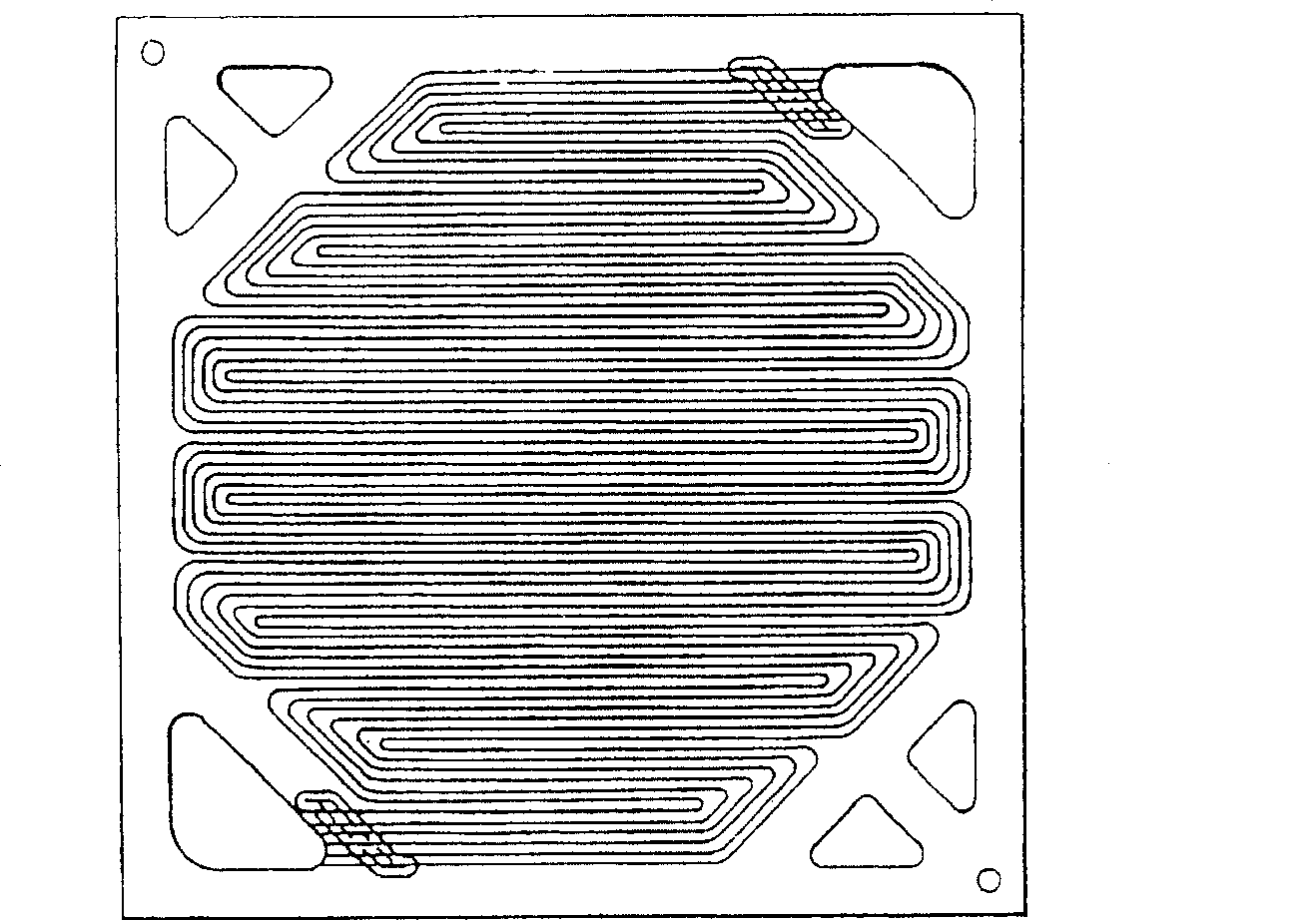 Fuel cell air flow guide polar plate suitable for operating under normal pressure or low pressure