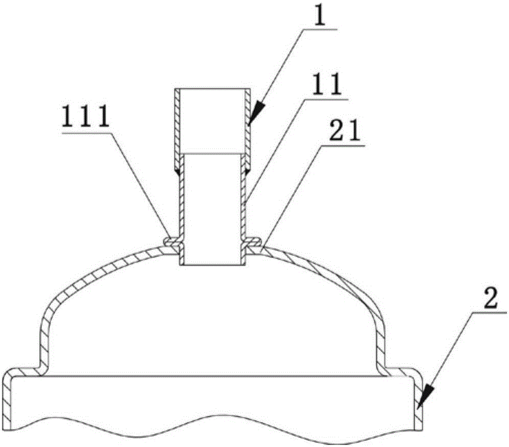 Pipe fitting and shell welding method and application