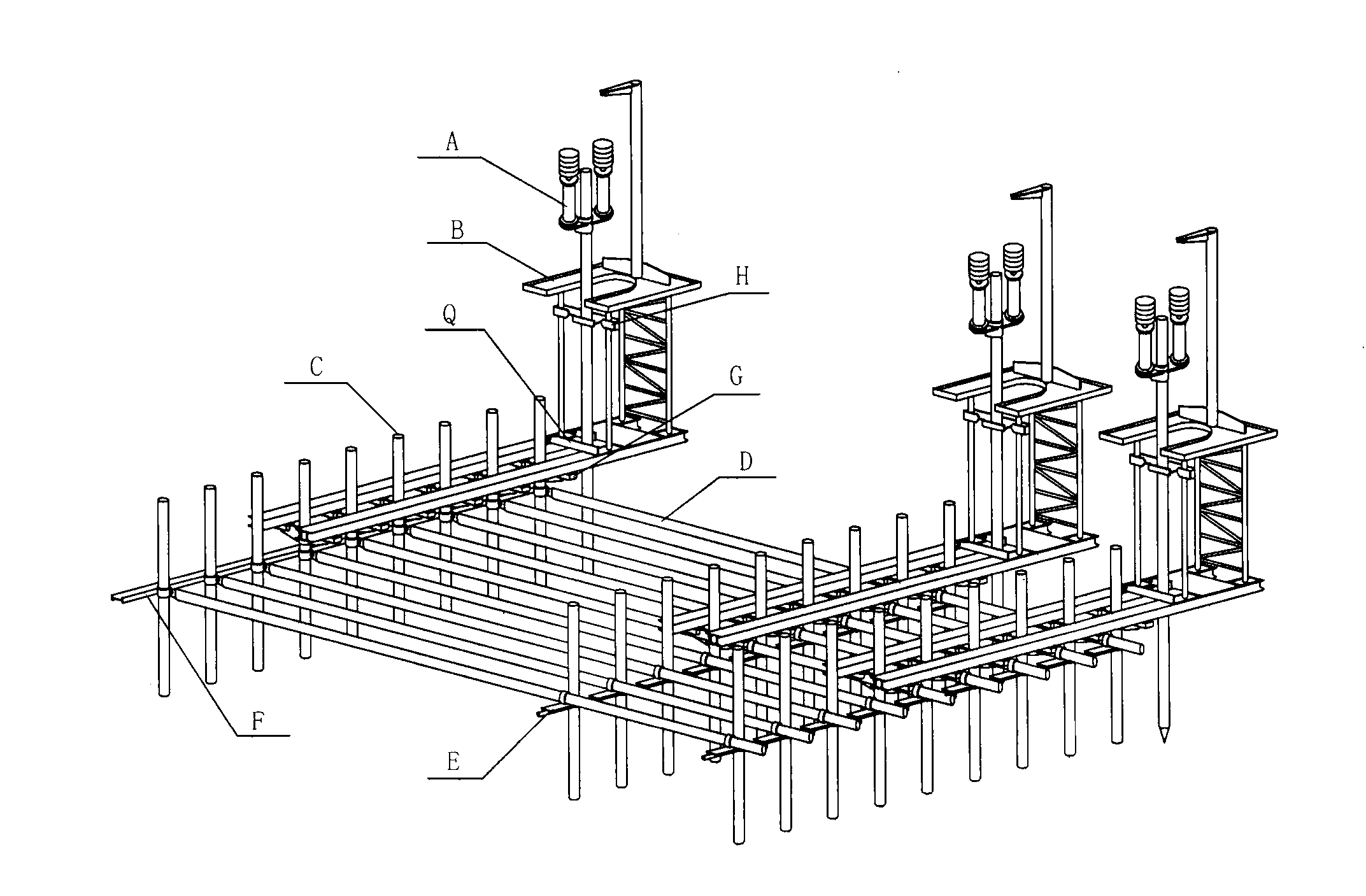 Quick-exhaust type heavy hammer impact piling machine and quick-exhaust type piston impact piling machine