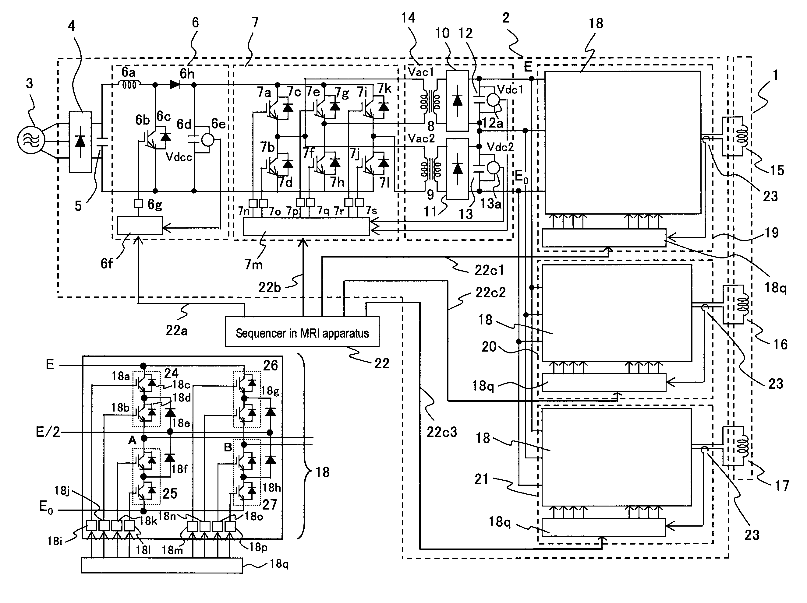 Power source device and magnetic resonance imaging apparatus using the same