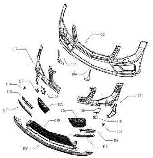 Front bumper of automobile