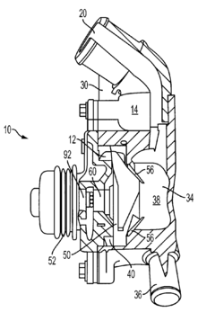 Water pump with housing/impeller to enhance seal performance